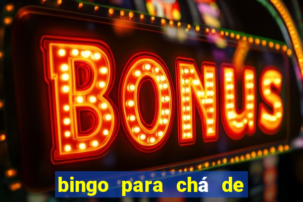 bingo para chá de bebê para imprimir grátis